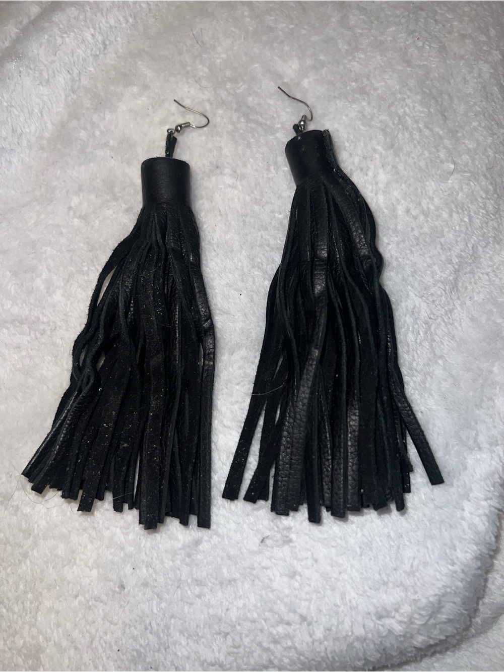 leather tassel Earrings